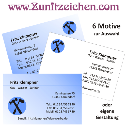 Zunft-Visitenkarten