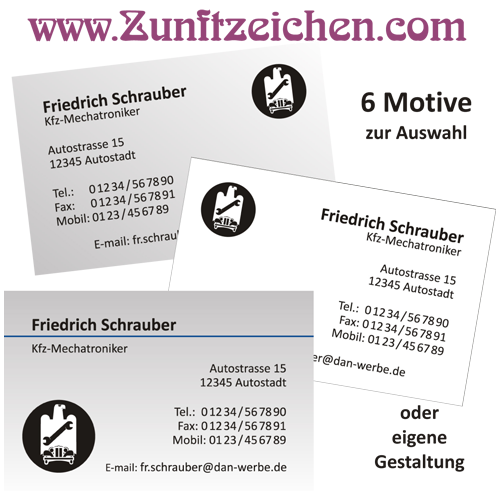 Zunft-Visitenkarten